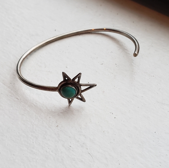 Avrocomy sterling silver and turquoise sun cuff - Picture 6 of 6